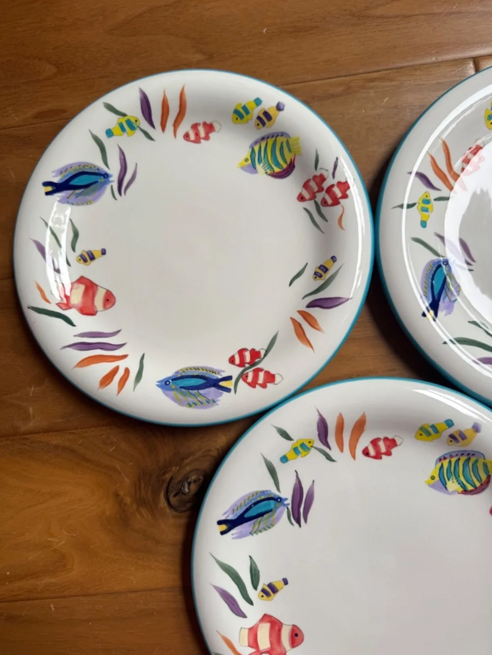 GOURMET EXPRESSIONS Seascape Fantasy Dinner Plate Discontinued Fish